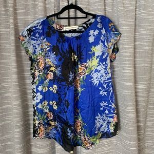 Anthro Silk Floral Blouse